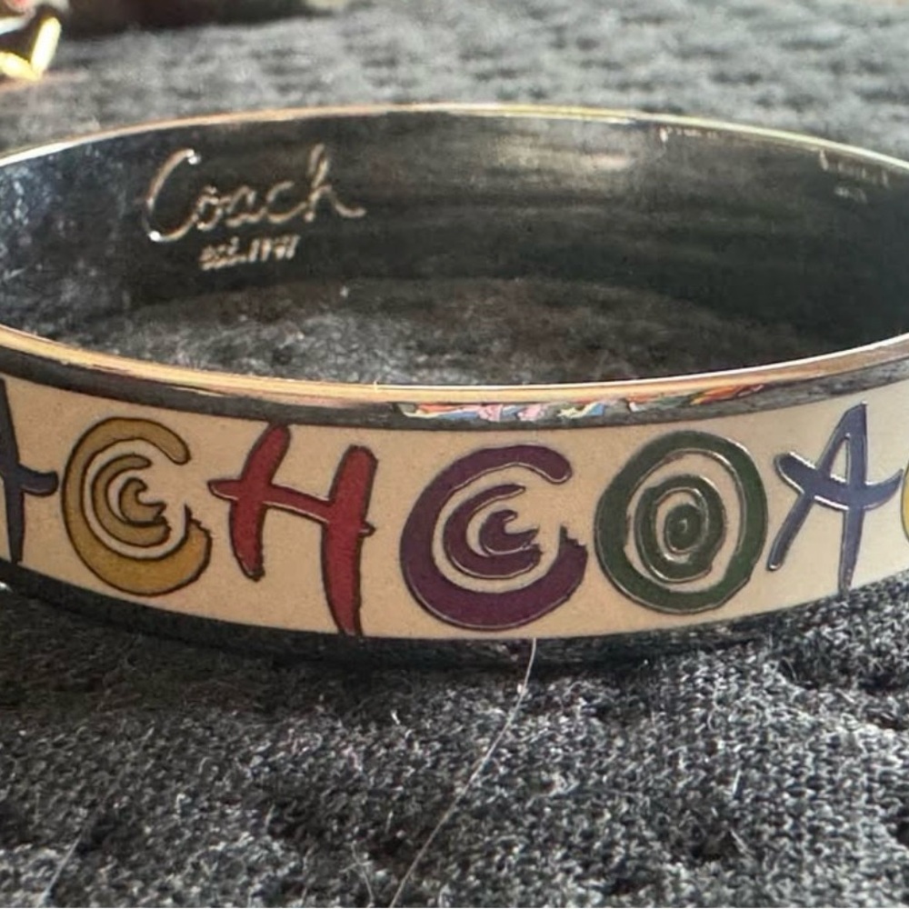 Coach Silver and Gold Bangle Bracelet